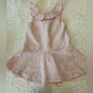 Janie & Jack size 3 Pink multicolored Tweed Dress